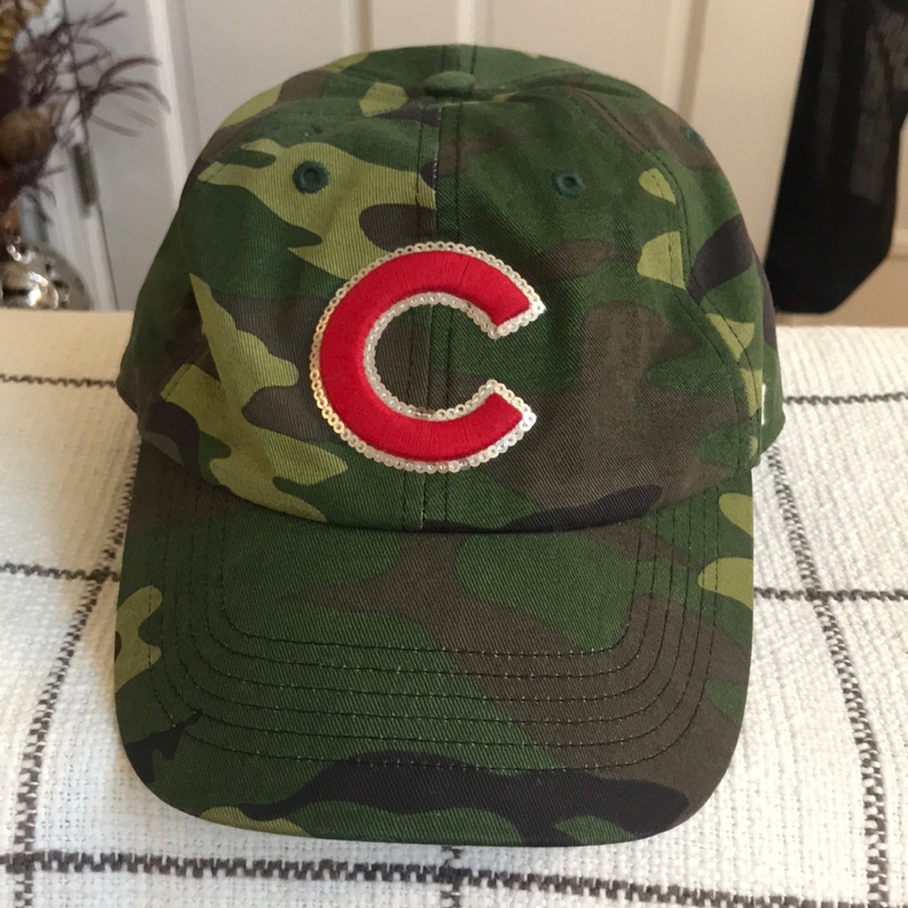 🐻💙Camo cubs baseball hat with sequins❤️🐻